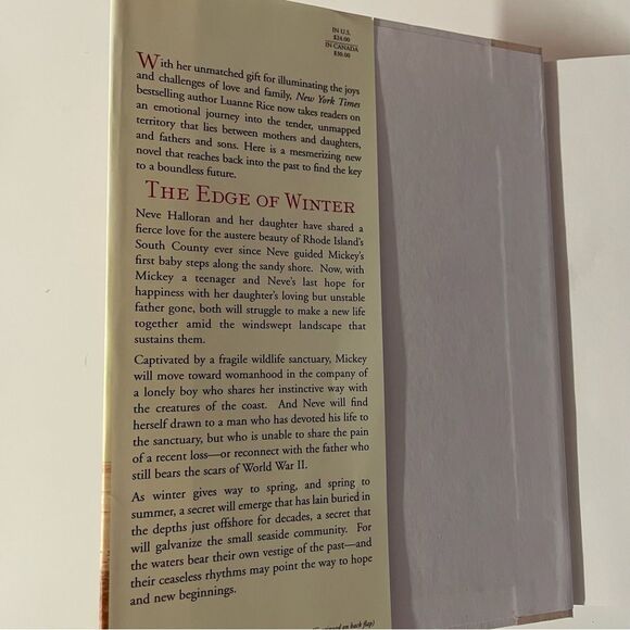 The Edge of Winter by Luanne Rice Hardcover Book - Picture 4 of 11